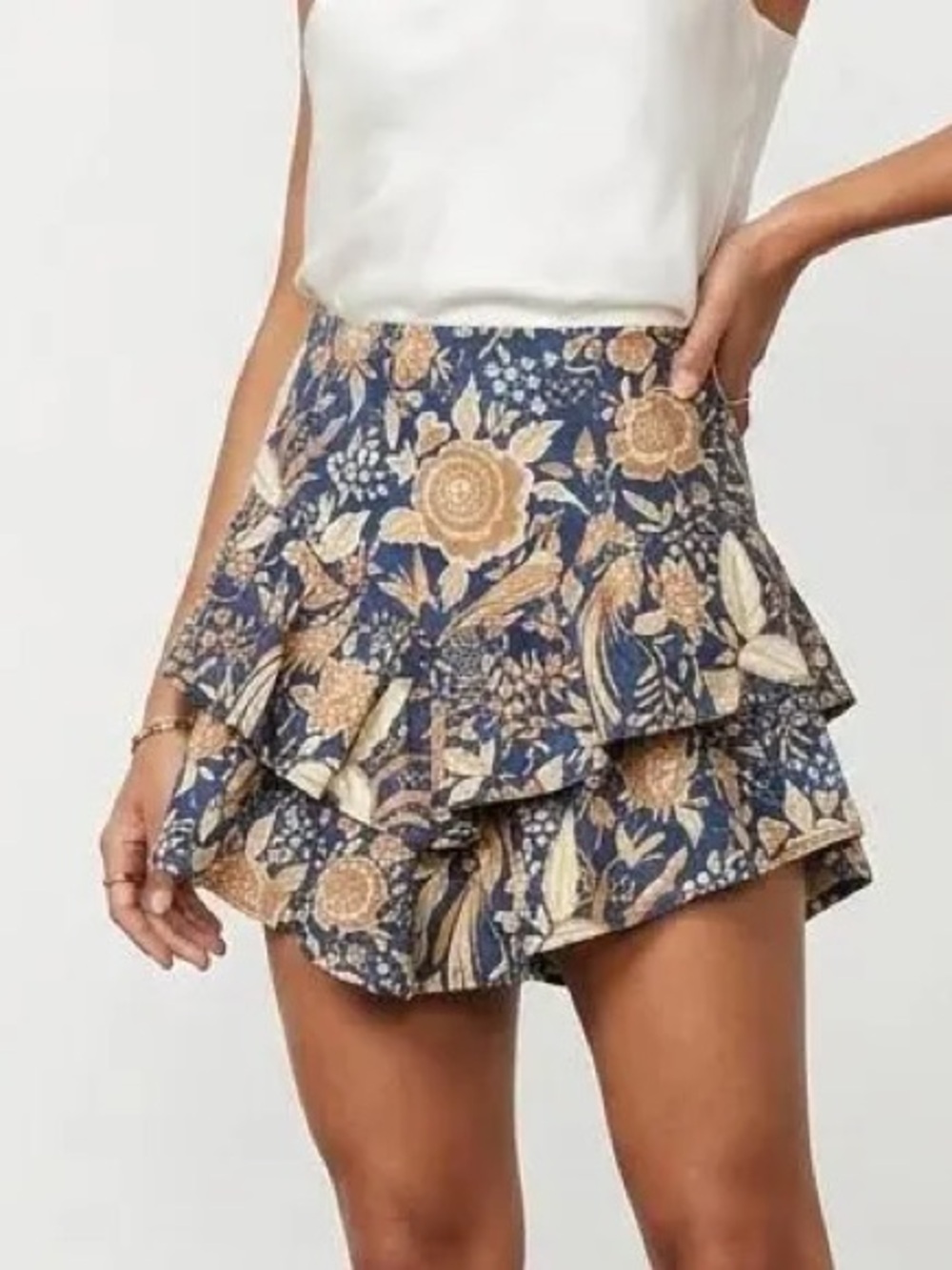 MOTHER The Ruffle Mini Skirt "The Accidental Florist," size 25